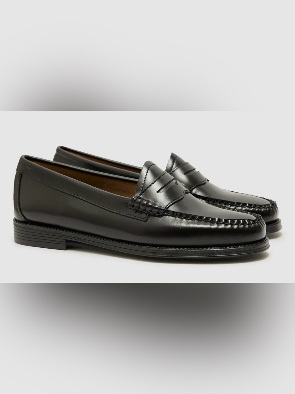 G.H. Bass & Co. Women's Weejun’s Black Leather Preppy Penny Loafers Size 6